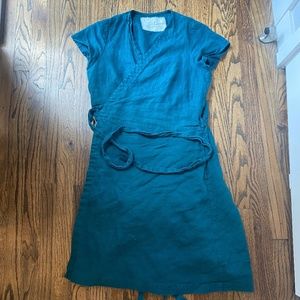 Amazing Linen wrap dress XL Not Perfect Linen Brand